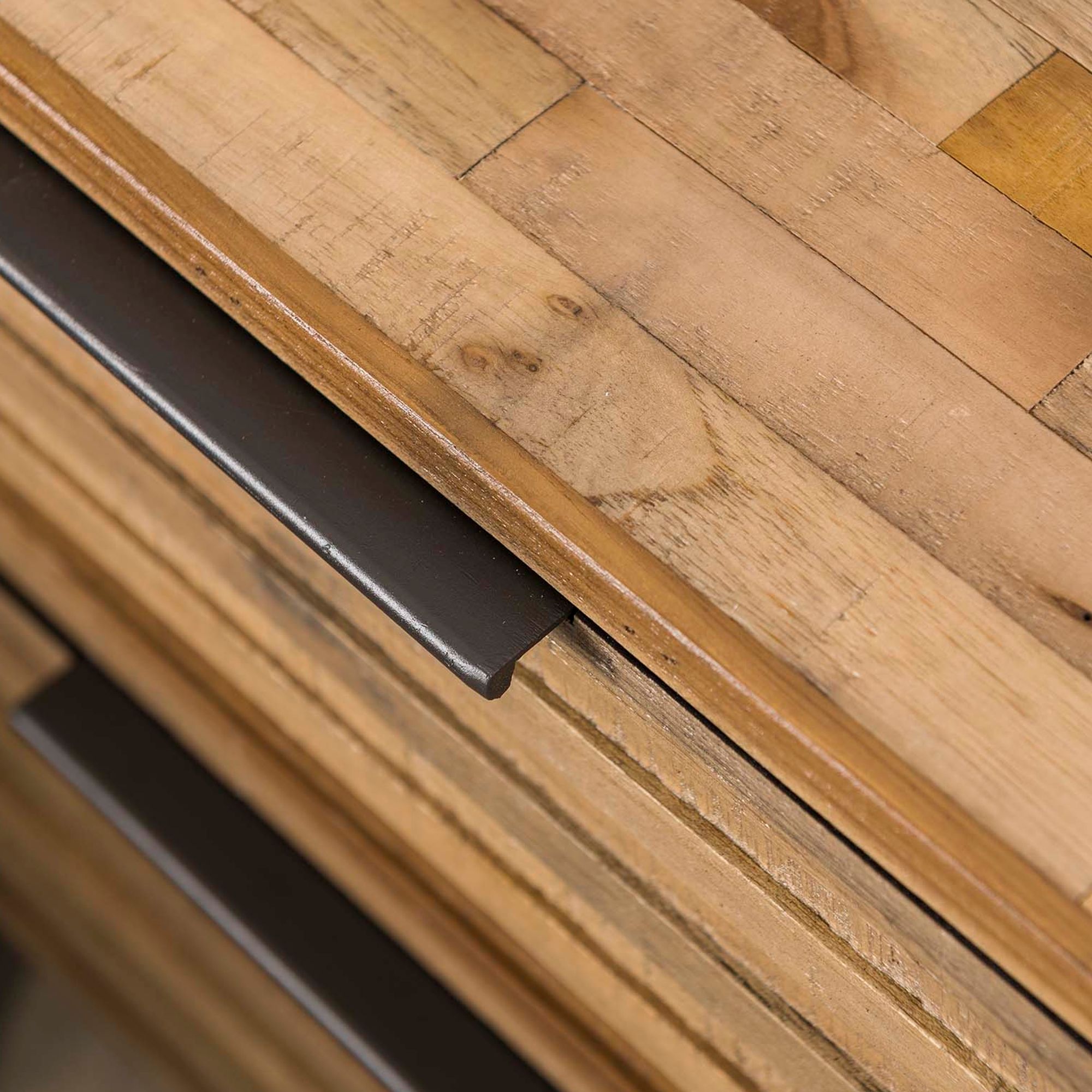 designline »Teca strip« Nachttisch 2 Schubladen