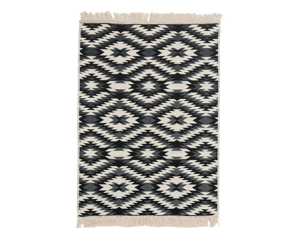 Done Barcelona Teppich Schwarz Weiss Bei Slewo Com