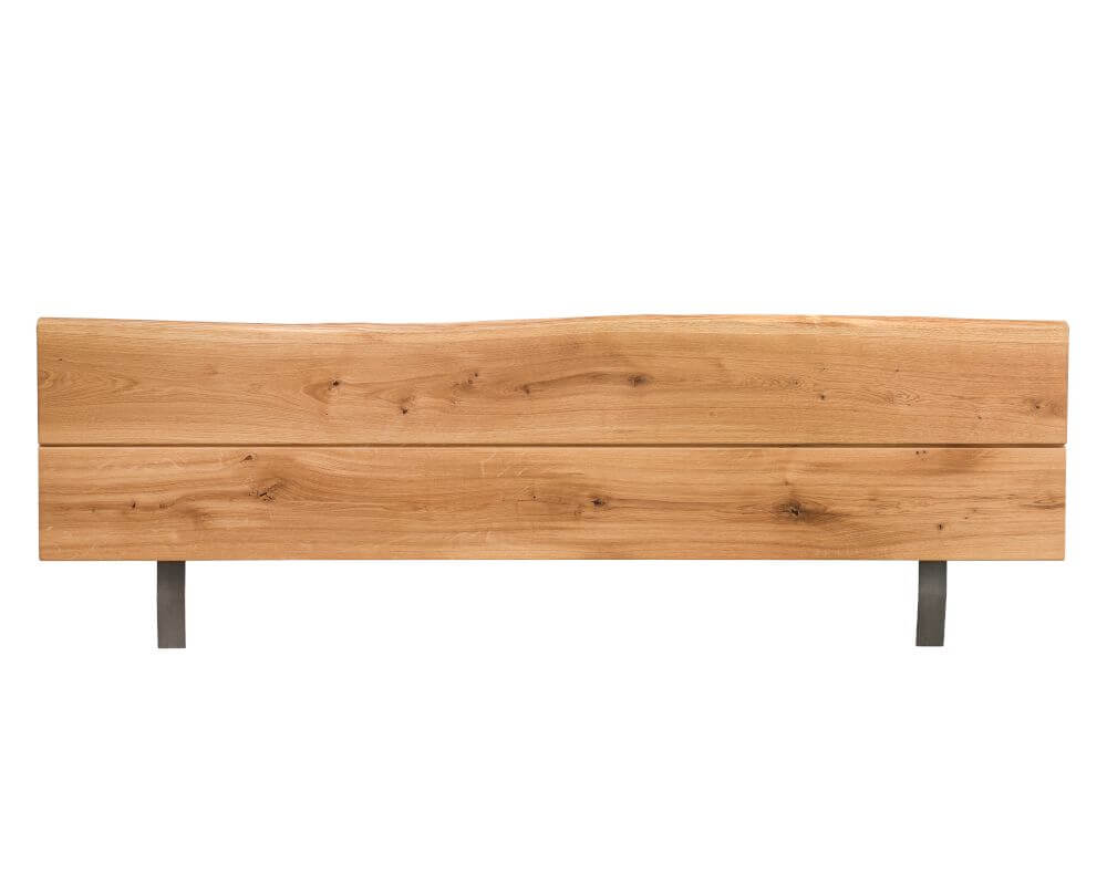 Massivholz Kopfteil André mit Baumkante • slewo.com