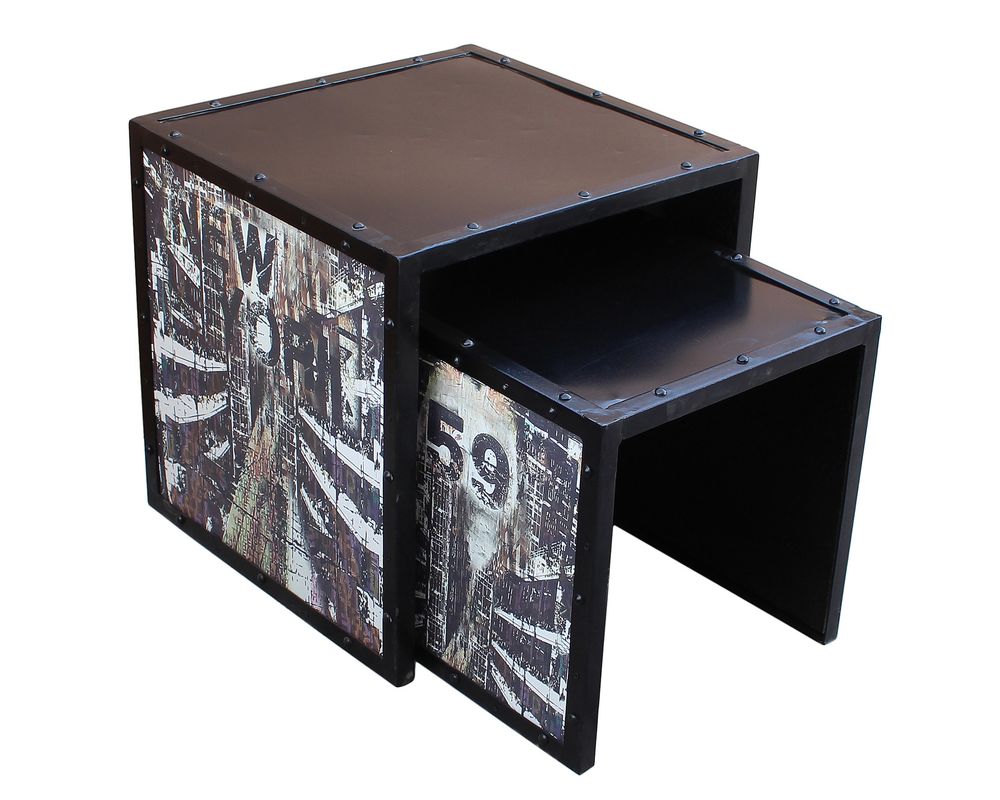 SIT Steel Metall Look 2 Satz Couchtisch_100006631 1