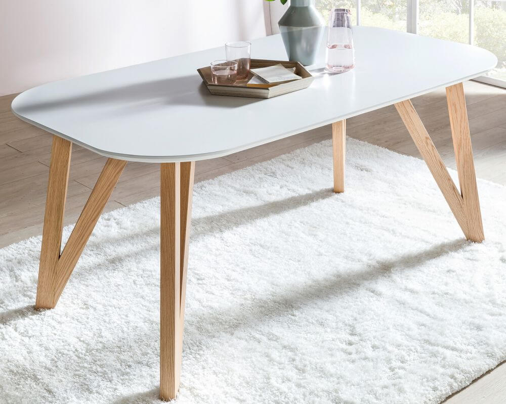Salesfever Esstisch Nordic Weiss Eiche Bei Slewo Com
