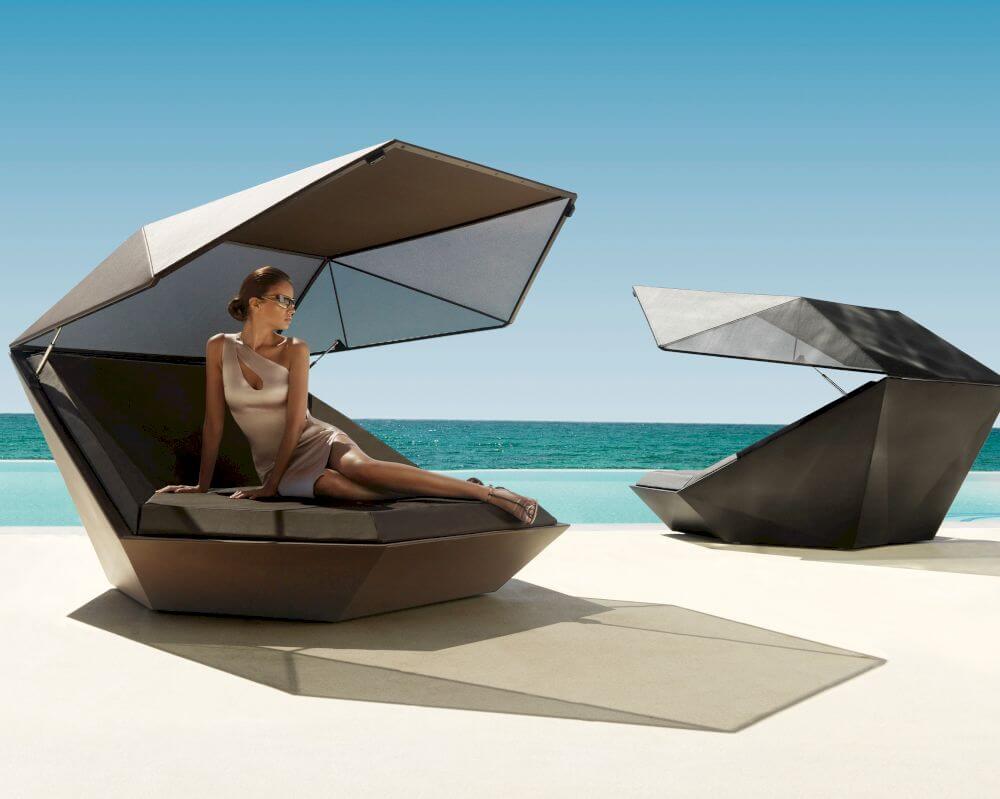 Vondom Faz Outdoor Daybed Inkl Sonnenblende Slewo Com