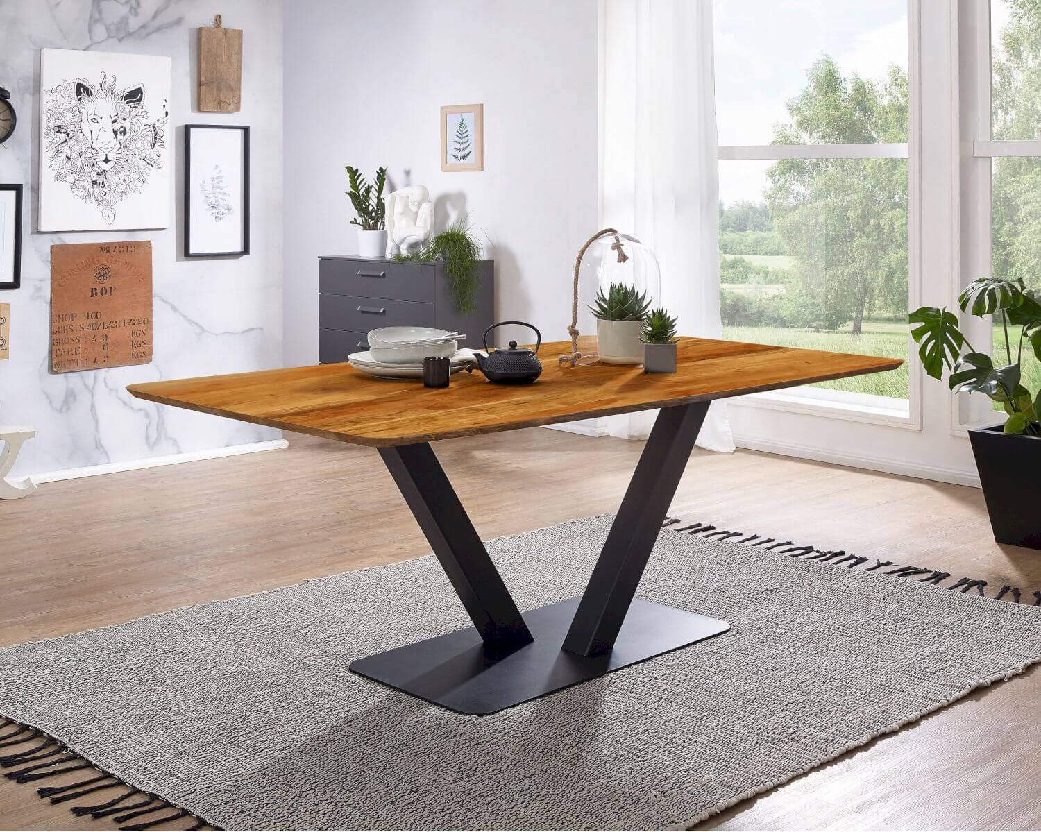 3S Frankenmöbel Massivholz Esstisch Chicago • slewo.com