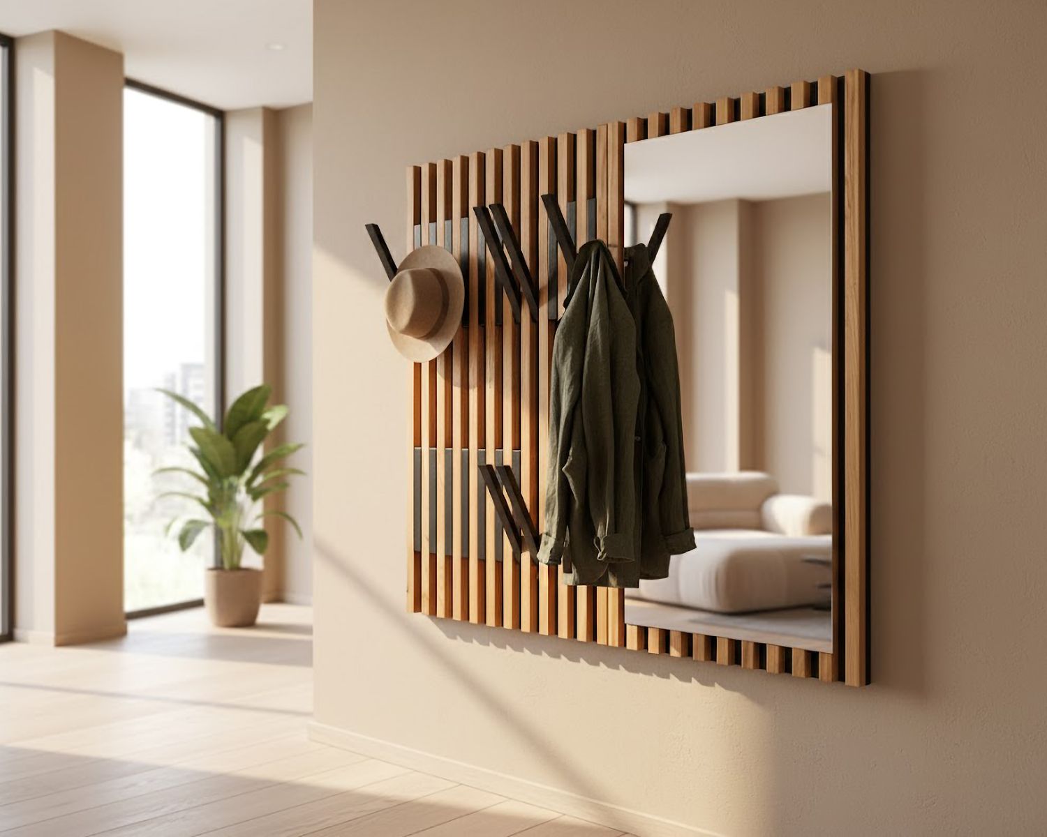 BlackWood »Piaforte Akustik-Edition« Massivholz Design-Garderobe Wildeiche