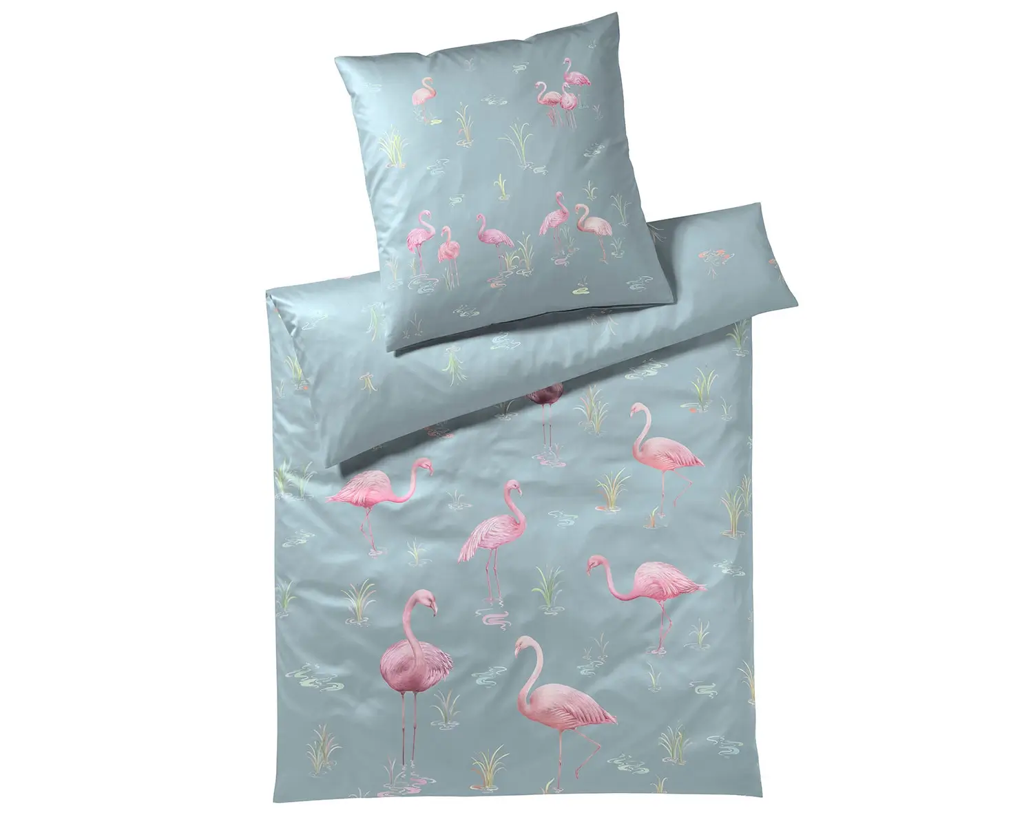 Bierbaum Wende Bettwaschegarnitur Flamingo 100 Baumwolle