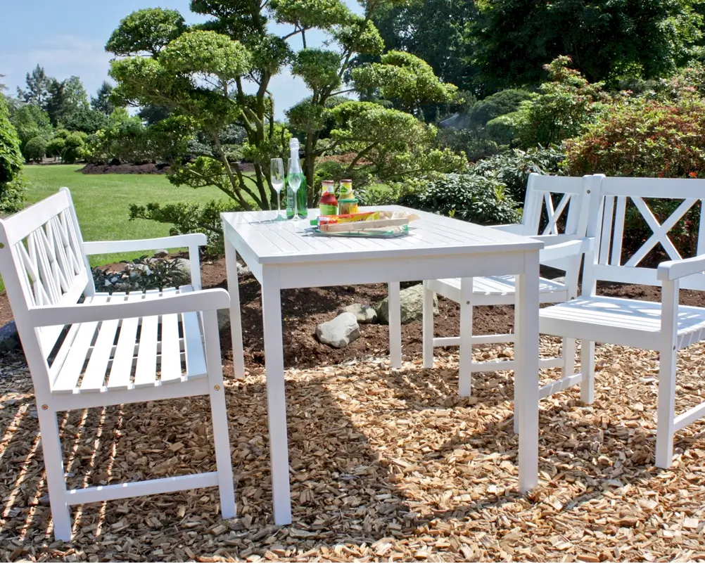 GartenZeit Gartentisch Malmö Akazie weiss GartenZeit Gartentisch Malmö Akazie weiss