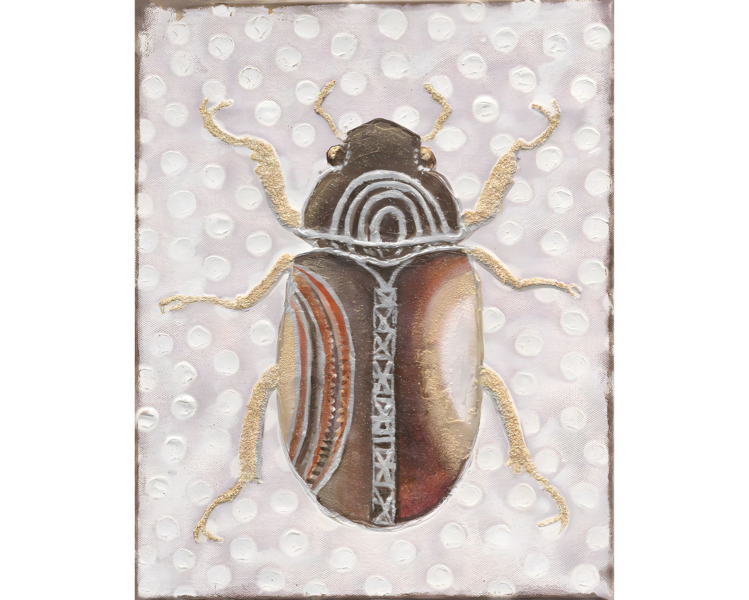 La Casa Ölbild handbemalt dünner Käfer 40x50 cm • slewo.com