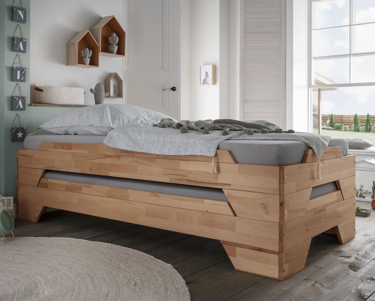 MassivHolz »Denver« Buche Stapelbett