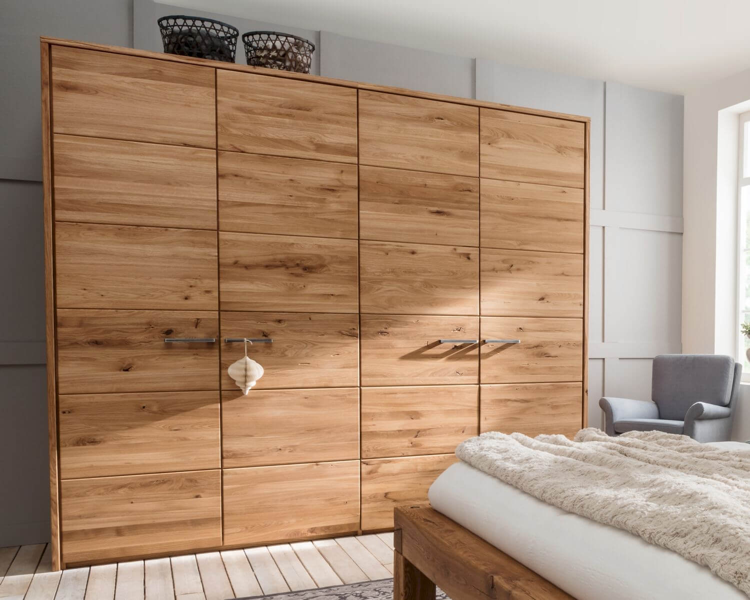 massivholz »avesta« kleiderschrank wildeiche • slewo