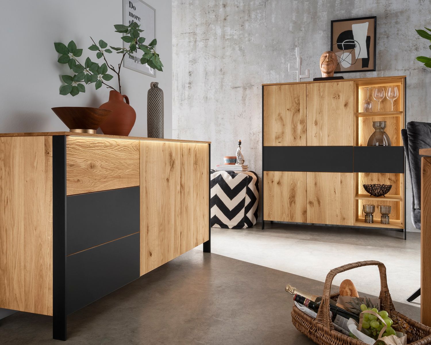 Massivholz »Boston« Highboard