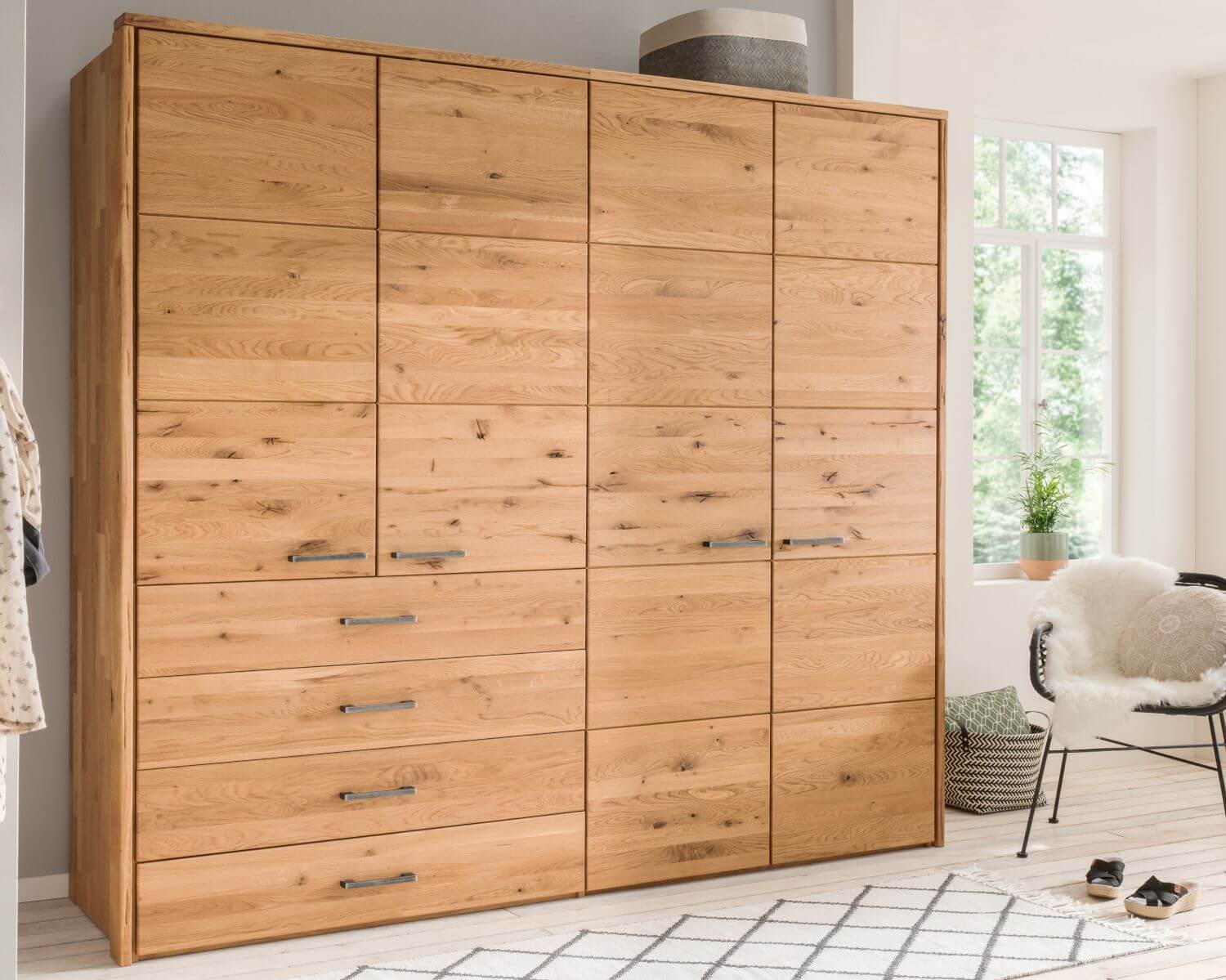 Massivholz Kleiderschrank Wildeiche F Massivholz Kleiderschrank Wildeiche F