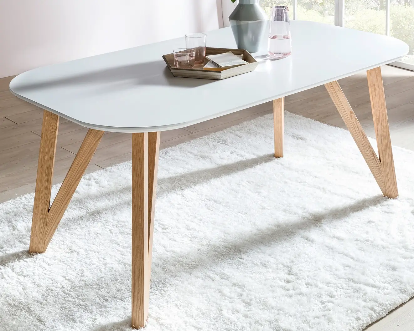 Salesfever Esstisch Massivholz Oval Kaufen Slewo Com