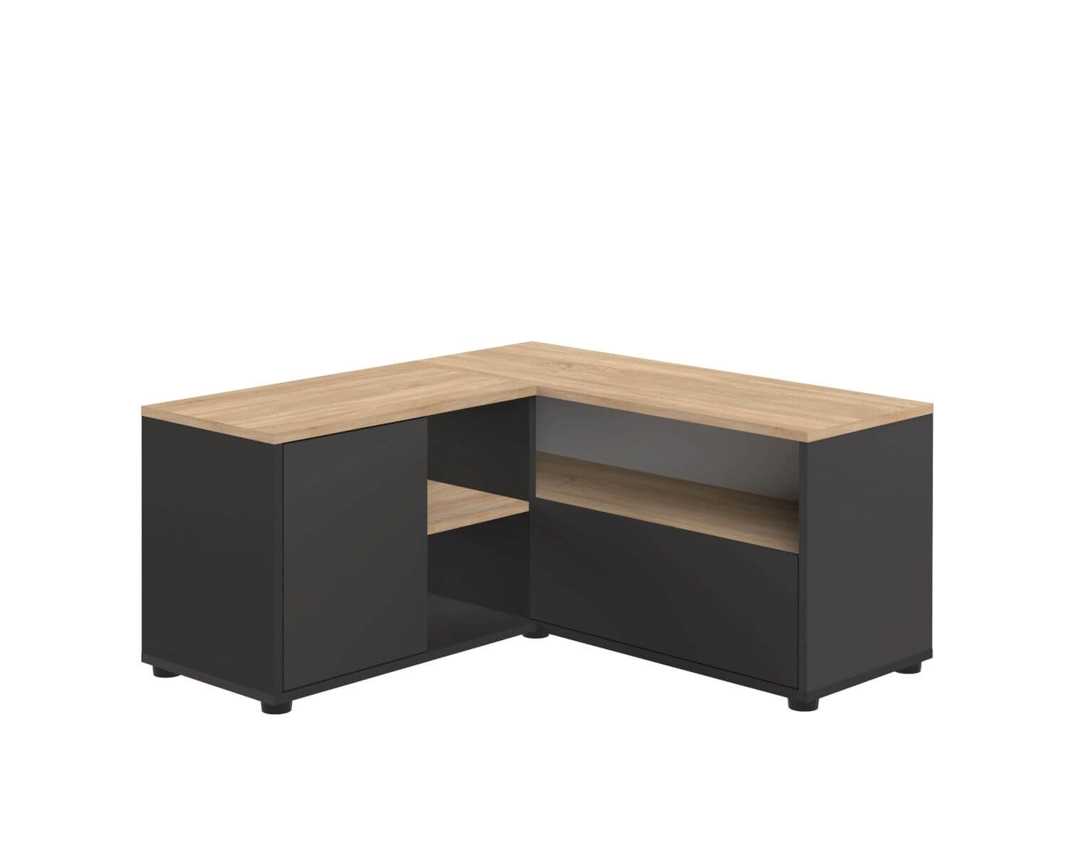 TemaHome »Angle« TV-Schrank 90 Eiche mit • Schwarz