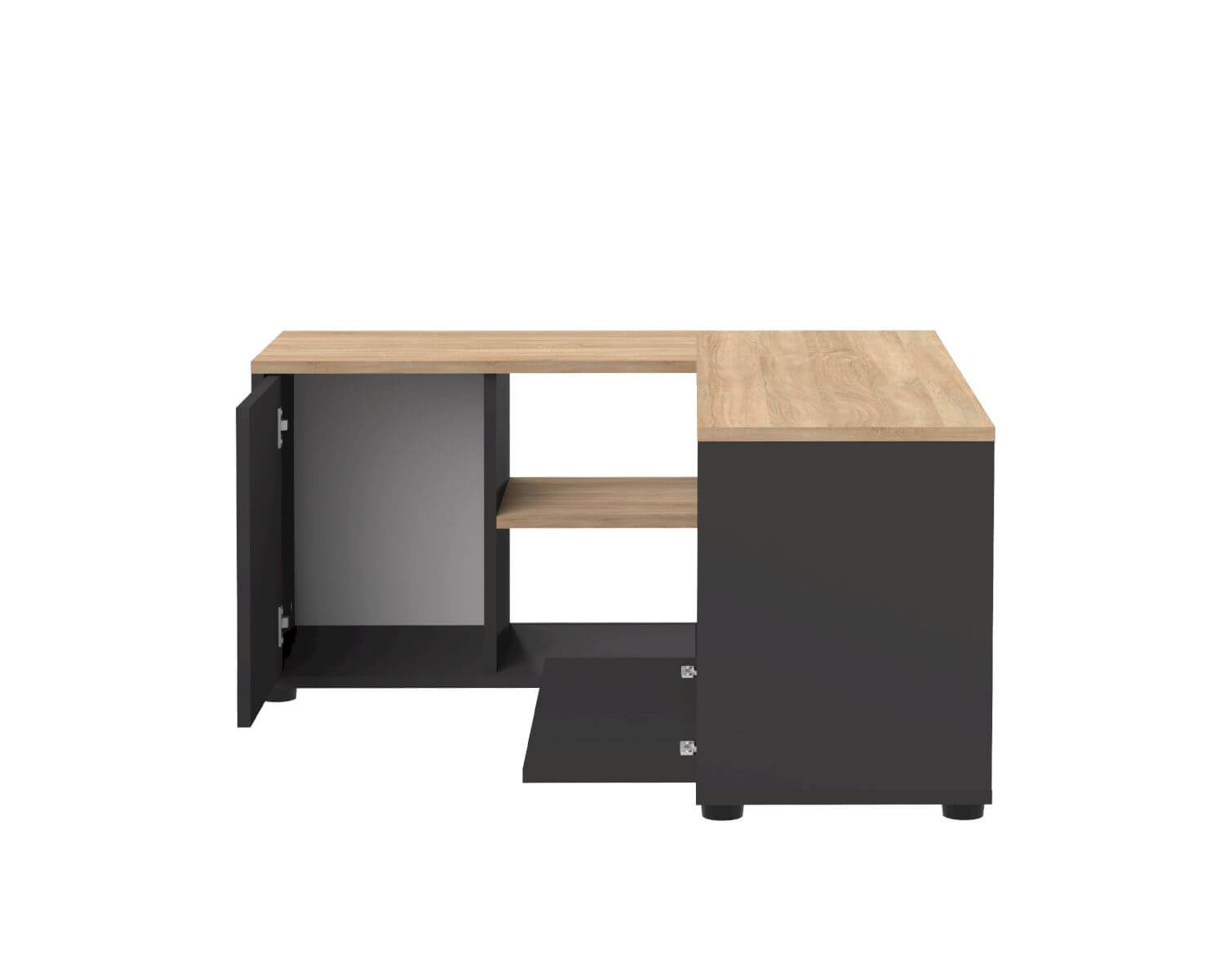 TemaHome »Angle« TV-Schrank 90 Schwarz mit Eiche •