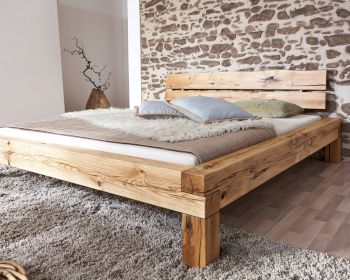 3S Frankenmöbel »Bella Notte II« Massivholz Bett mit Kopfteil Baumkante Artikelbild 6