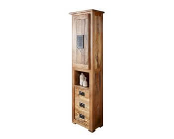 3S Frankenmöbel »Cosma« Massivholz Badezimmer-Standregal hoch Artikelbild 6