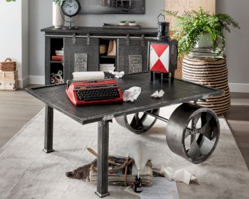 3S Frankenmöbel »Cosma« Massivholz Couchtisch I grau Artikelbild 6