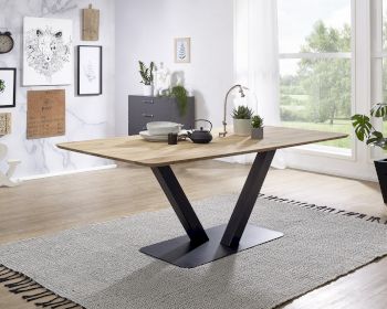 3s Frankenmöbel Wildeiche Massivholz Esstisch V-Frame Artikelbild 6