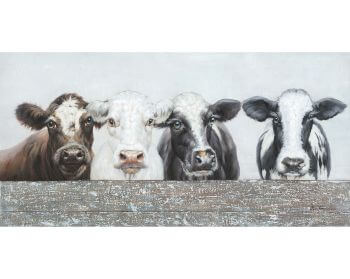 La Casa »4 Kühe« Ölbild handbemalt 50x100 cm Artikelbild 6