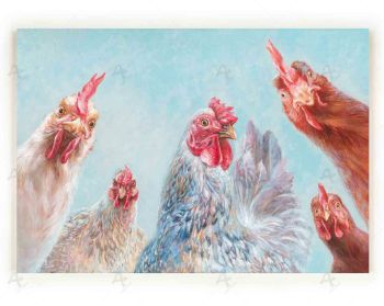 La Casa Ölbild »5 Hühner bunt« 100x70 cm Artikelbild 6