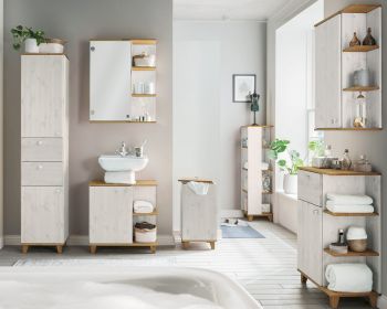 Massivholz »Banea« Badezimmer weiß lasiert - laugenfarbig Artikelbild 6