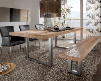 Massivholz Beton Esstisch Pigro bestellen • slewo.com