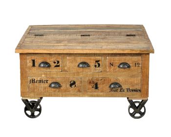 SIT »Rustic« Massivholz Mango Truhen-Couchtisch Artikelbild 6