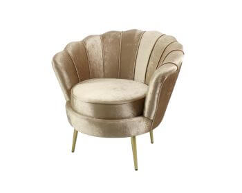 VOSS Design »Audrey« Samt Sessel champagner Artikelbild 6