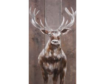 die Faktorei »Brunft-Hirsch II« Wandbild auf Holz Artikelbild 6