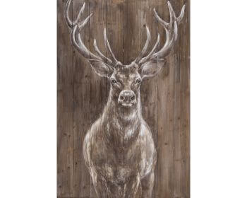 die Faktorei »Hirsch« Wandbild auf Holz Artikelbild 6