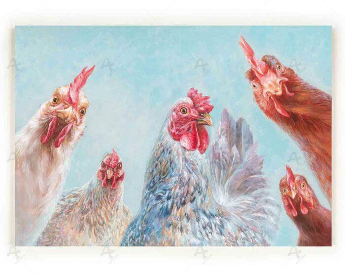 La Casa Ölbild »5 Hühner bunt« 100x70 cm Artikelbild 7