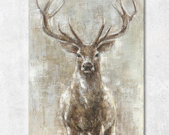 La Casa Ölbild handgemalt "Hirsch front" 90x120 cm Artikelbild 7