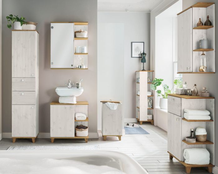 Massivholz »Banea« Badezimmer weiß lasiert - laugenfarbig Artikelbild 7