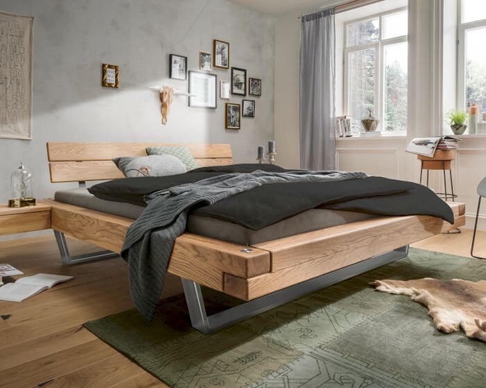 Massivholz »Vancouver 9« Wildeiche Schwebebalkenbett Artikelbild 7