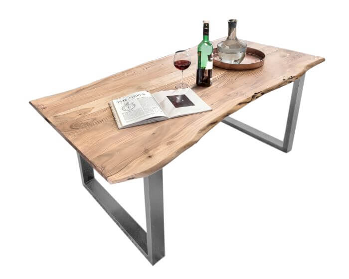 SIT Tops & Tables »Slim« Esstisch Massivholz Akazie Baumkante Artikelbild 7