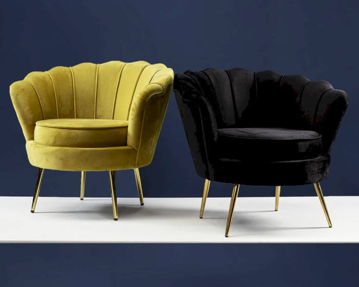 VOSS Design »Audrey« Samt Sessel senfgelb Artikelbild 7