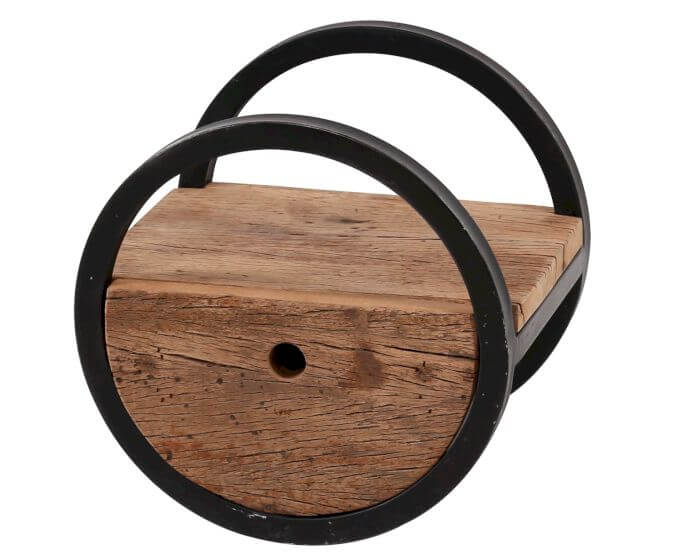 designline »Runde« Massivholz Wandregal mit Schublade Artikelbild 7