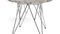 Actona »Prunus« Ecktisch rund Marmor Marron braun, Gestell Chrom