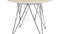 Actona »Prunus« Ecktisch rund Travertin beige, Gestell Chrom