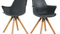 SalesFever »Paris« Armlehnstuhl 2er-Set dunkelgrau