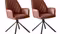 SalesFever »Sheffield« Drehstuhl 2er-Set cognac