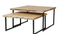 designline »Edge« Massivholz Couchtisch im 2er-Set